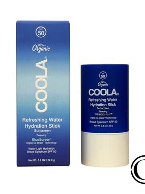 COOLA Organic Refreshing Water Stick Face Moisturizer w/ SPF 50 Sunscreen, .8 oz